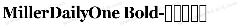 MillerDailyOne Bold字体转换